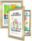 Americanflat A4 Bilderrahmen für Kinderzeichnungen - Gold - Zeigt 22x28 mit Matte & 25x32 ohne Matte - Verbundholz mit Bruchsicherem Glas - Horizontale & Vertikale Versionen - 2St