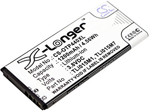 Cameron Sino Akku für Alcatel One Touch Pixi 4 4.0, OT-4034, OT-4034D, OT-4034X PN:Alcatel TLi015M1, TLi015M7, TLi015MA 1200mAh / 4.56Wh