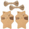 jijAcraft Geschenkanhänger Weihnachten Stern Anhänger Kraftpapier Etiketten, 200 Stück Geschenkanhänger Kraftpapier Weihnachten Tags mit Jute-Schnur, für Weihnachtsgeschenke Dekoration