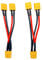 JZK 2pcs XT60 parallel cable, XT60 Battery Connector Cable, 1 Female to 2 Male Battery Adapter cable for RC drone, Y Splitter Extension Cable for RC Helicopter Quadcopter