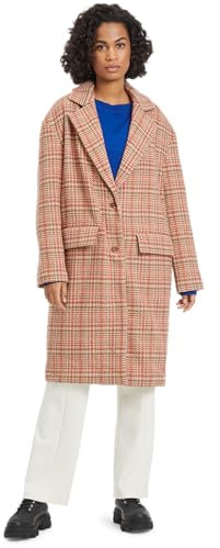 Tamaris Damen Bansin Coat, Tapioca Glen Plaid Check, 42 EU
