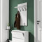 AKKE Garderobenpaneel Wandgarderobe Mit Ablage Wandpaneel Garderobe PVC Maxi Burgund 120cm x 60 cm