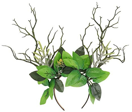 FRCOLOR 1stk Ast Blätter Stirnband Haarreifen Halloween-versorgung Weihnachtlicher Haarschmuck Kostüm Waldelfe Party-kopfschmuck Gothic-kopfschmuck Zweig Kostüm Harz Fee Das Foto Fräulein