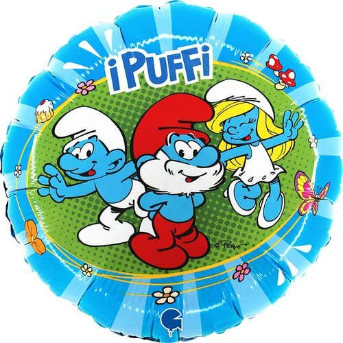 Ballonim® Schlümpfe rund ca. 45cm Luftballons Folienballon Party DekorationGeburtstag