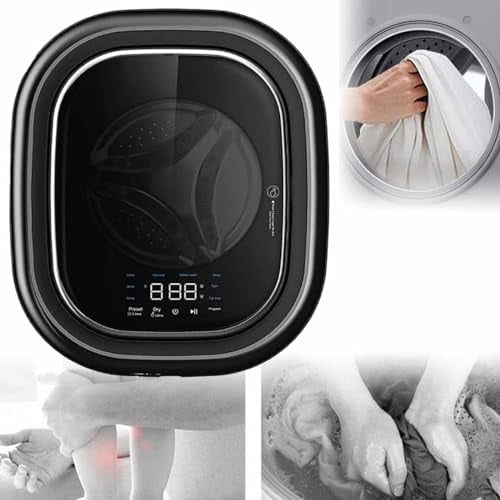 DDZJTPP Mini Lavadoras De Tambor Montadas En La Pared,Lavadora De Carga Frontal con Capacidad De 3Kg,Lavadora Y Secadora Completamente Automática,para Viajes,Apartamentos,Dormitorios