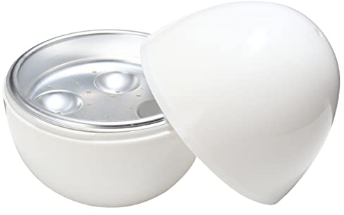 Mikinona Egg Boiler Egg Tray Egg Poacher Cups Non Stick Egg Poacher Egg Steamer Rack Round Egg Cooker Egg Poaching Bags Egg Steamer Electric Egg Plate White Micro-wave Oven