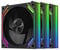 iHTP Ventola UNI da 120 mm ARGB PWM G120PRO Reverse Case Fan, collegamento a margherita, confezione tripla
