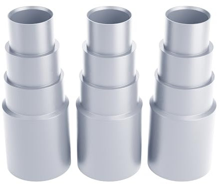 BAUHELD® Staubsauger-Schlauch Aufsatz [Made in Germany] - Adapter für Staubsauger-Düse aus stabilem PVC-Gummi [3 Stück] - Passend für Makita Bosch Kärcher Einhell Festool Eibenstock - Hellgrau