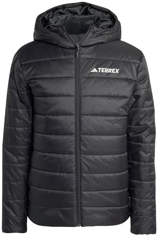adidas Men's Terrex Multi Essentials CLIMAWARM Insulated Hooded Jacket, Black, M
