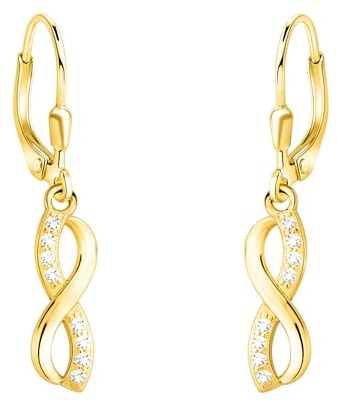 SOFIA MILANI - Damen Ohrringe 925 Silber - mit Zirkonia Steinen - Unendlich Infinity Ohrhänger