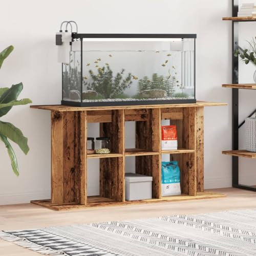LAPOOH Aquariumständer Altholz-Optik 120x40x60 cm Holzwerkstoff, Aquarium Unterschrank, Aquarium Schrank, Aquariumschrank, Aquarium Tisch, Aquarium Stands - 857276