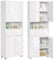 VASAGLE Badezimmerschrank, Badschrank, Badezimmermöbel mit 2 Schubladen, verstellbare Ablagen, offenes Fach, 30 x 60 x 170 cm, wolkenweiß BBC563W01