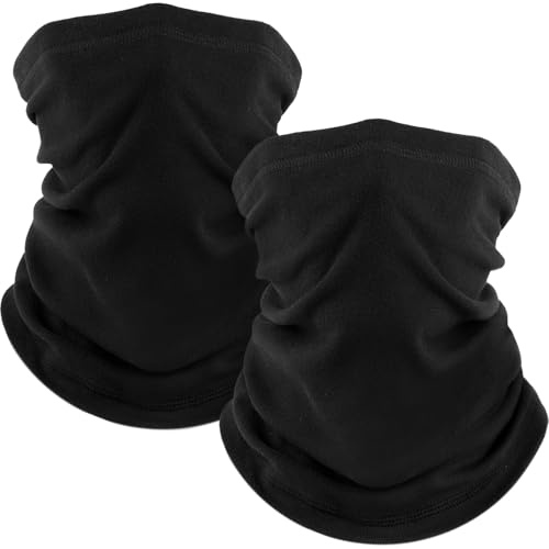 fuinloth 2 Pièces cache cou Écharpe-tube polaire d'hiver avec protection | Warm
