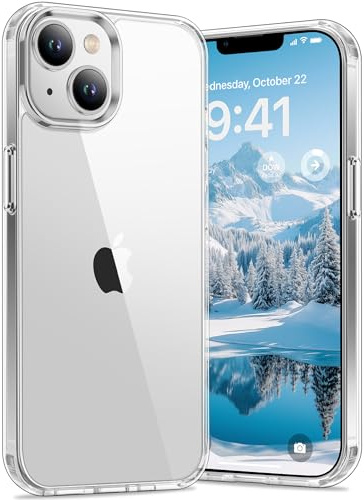 Vakoo for iPhone 13 Case Clear - Anti‑Yellowing, Transparent Hard Back, Military‑Grade Drop Protection, Supports Wireless Charging