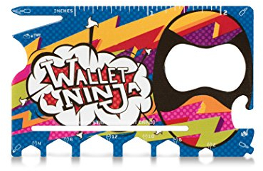 18-in-1-Multitool Wallet Ninja, Hipster-Design, limitierte Auflage, Mehrzweck-Werkzeug im Kreditkartenformat für die Hosentasche