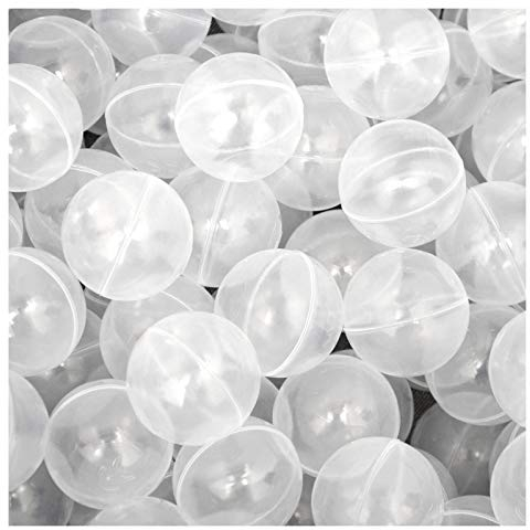 LittleTom 50 Boules en PE diamètre 5,5cm pour remplir Piscine bébé Transparent