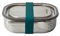 BLACK + BLUM Lunchbox Edelstahl 600ml | Ozean | 3-in-1 | Vakuumverschluss- 100% auslaufsicher | inkl. Göffel, Silikonband & Innenteiler | Ofen-& Gefriergeeignet | 20x14x6 cm | Brotdose mit Fächern
