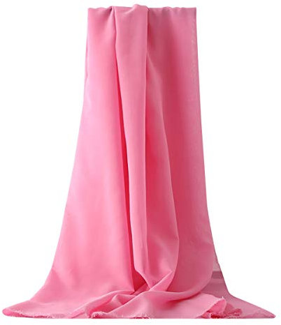 LKXHarleya Chiffon Stoff Sheer, Brautkleid Stoff, Soft Touch Georgette Kleid Material, Meterware, Durchgehende LäNge, Rosa