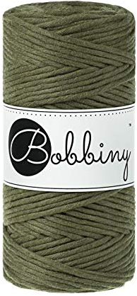 Bobbiny Oeko-Tex Premium Makramee Garn aus ökologischer Baumwolle in Avocado 3 mm x 100 m