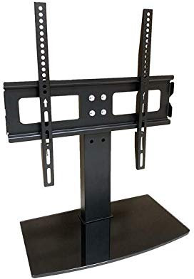Need4Spares TV Stand Compatible With LG 32LC3RZJ Replacement Table Top High Gloss Glass TV Stand Black
