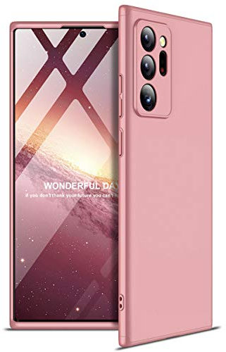 ZSCHAO Für Samsung Galaxy Note 20 Ultra 5G 360 Grad Hülle Slim Dünn stossfest +Panzerglas Handyhülle Kompatibel mit Samsung Galaxy Note 20 Ultra Hülle Full Case Cover HardCase Schutzhülle Rose Gold
