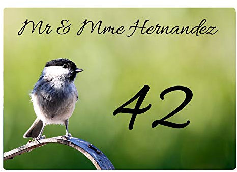 Creosoleil - Plaque personnalisable pour boite aux lettres en Aluminium, motif original, montage mural, pour porche