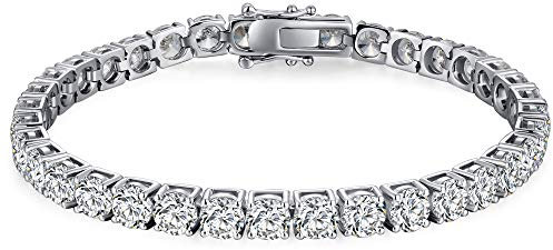 jiamiaoi Tennis Armband Silber 925 Damen Frauen 3mm Tennis Armband Diamant Weiße Gold Tennisarmband Silber für Herren und Damen Schmuck Geschenk für Liebhaber Mama