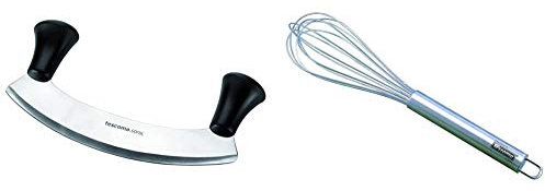 Tescoma 862064 Sonic Mezzaluna, 25 cm & 630244 Delicia Frusta, Acciaio Inossidabile, Argento, 30 cm, 1 Pezzo