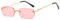 WQZYY&ASDCD Sonnenbrille Herren Damen Randlose Frauen Ovale Schattierungen Männer Kleiner Rahmen Weibliche Brillen Damen Männlich-Pink