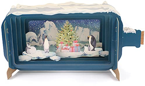 Message In A Bottle Xmas North Pole Pop Up Christmas Greeting Card Alljoy Cards XMIB055
