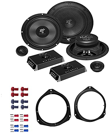Hifonics VX 6.2C Lautsprecher mit Einbauset passend für Opel Corsa D ab 2006 Türen vorne 400 Watt 165mm 2 Wege Kompo