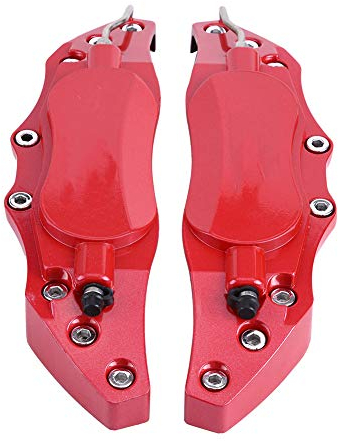 Brembo Aufkleber Bremssattel - 2 Stück Auto Aluminium Bremssattel Schutzabdeckung Für Radnabe 16In-17In Medium Ein Paar Bremssattel Abdeckung Bremssattel Schutzabdeckung(Rot)