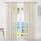 ESLIR Gardinen mit Kräuselband Vorhänge Fensterschal Transparent Schlaufenschal Voile Schal Uni Beige BxH 145x260cm 1 Stück