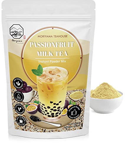 Passionfruit Bubble Milk Tea Instant 3in1 Powder Mix - 1kg (33 Drinks) | For Boba Tea, Milkshake, Blended Frappe and Bakery | Authentic Taiwan Recipe | No Preservatives by Moriyama Teahouse