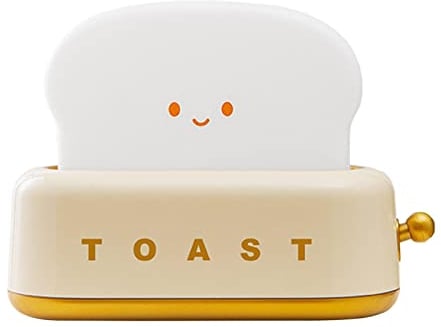 Bread Night Light - Cute Room Decor Toaster Night Light,Rechargeable and Timer Setting Nursery Night Light, Bedroom Bedside Light for Girls Boys