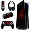 playvital Skin Stickers für ps5 Konsole Regular Edition,Aufkleber Vinyl-Skin Stickers Schutzfolie Folie für PS5 Konsole,Controller,Ladestation,Headset,Medienfernbedienung-Lich Dämonen