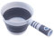 KOMUNJ Cuchara de agua de plástico, portátil, plegable, cucharón de agua, cucharón de agua, cuchara de baño con asa, para cocina, baño, ducha, champú, accesorios de jardí, FQM-PH-749