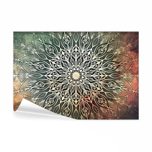 decomonkey Premium Fototapete Mandala Modern, 350x256 cm, XL, Orient Zen | Ornament, Tapete, Wandbild, Bild, Fototapeten, Tapeten, Wandtapete