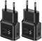 2er-Pack USB Ladegerät Stecker, Schnellladegerät Netzteil USB Adapter Ladestecker kompatibel mit Samsung Galaxy S21 S20 S10 S6 S7 S8 S9/Edge/Plus/Active,A34,A13,A03,Z Flip3,Z Fold2,M53 5G Handy