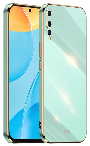 EASSGU Marco Electrochapado Funda para Huawei P20 Pro (6.1 Inches) Carcasa Protectora de Color de Silicona TPU Suave - Verde