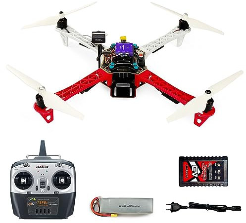 Radiolink F450 RC Drohne 450 mm Radstand Quadcopter mit Crossflight Flugregler und TS100 GPS, Bausatz RTF, für die landwirtschaftliche Ausbildung
