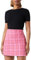 Trendyol Gonna Dritta da Donna Quadretti, Fucsia, 34