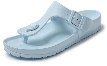 JOMIX OMIX Infradito Donna Piscina Spiaggia Ciabatte Donna Gomma Comode Casa Mare SD2225 SD8062 (Blu Celeste, 38)