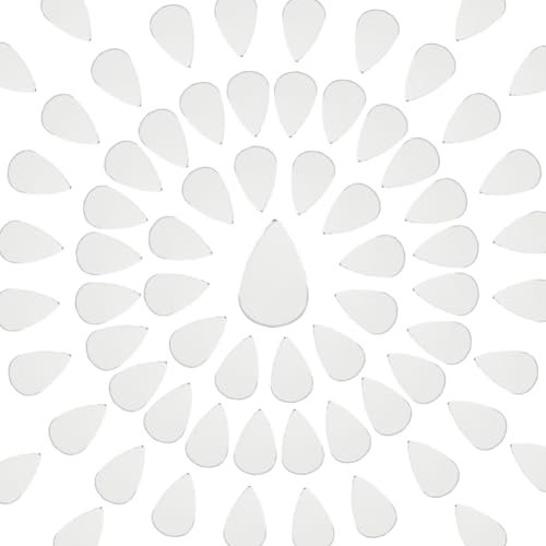 OLYCRAFT 240 Stück Silberne Tropfenförmige Bastelspiegel Mosaikfliesen 15.5x10mm Selbstklebende Acryl Mosaikfliesen Tropfenförmige Spiegelfliesen Tropfenförmige Acrylfliesen Mit Spiegeleffekt