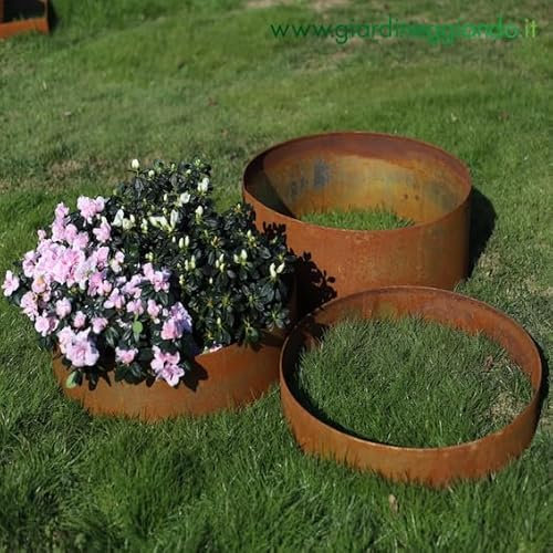 Kit cornici in corten per aiuola tonde o quadre (Kit cornici tonte)