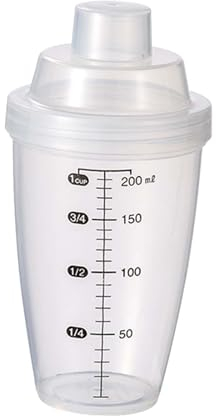Qianly Protein Shaker Bottle 200ml for Protein Shakes Multifunction Small Drink Mixer with Scale for Office Outdoor Sports