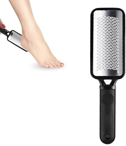 Foot File Foot Rasp, Foot Scraper Callus Remover, Pedicure Tool for Dead Skin Removal, Portable Foot Care Tool, Heavy Duty Stainless Steel, Can Be Used on Both Wet and Dry Feet