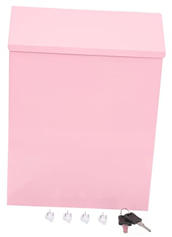 ANDRESLAD Praktischer Wandbriefkasten Mit Schloss Für Haushalt Und Büro Große Vorschlags Abschließbare Postbox Im Landhausstil Rosa