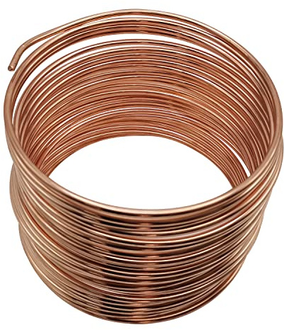 Soft ANNEALED 6 AWG Ground Wire Solid Copper Clad Grounding Conductor 50 FEET Long Ground Cables Electronic Wire Cable Electrics DIY