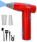 aria compressa elettrico 150000 RPM rimuovi polvere aria compressa【Potente motore senza spazzole e senza nucleo】【Elegante tutto in metallo】air duster un'alternativa all' aria compressa spray (Rosso)